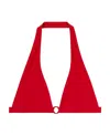 Loro Piana Triangular Bikini In Red