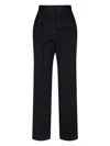 Loro Piana Straight Silk Trousers In Black