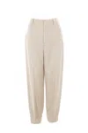 Loro Piana Tweed Straight-leg Trousers In Creamy Seashell
