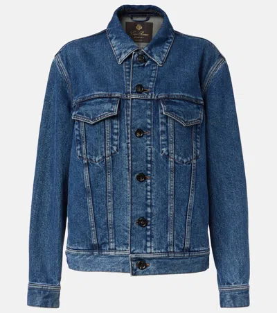 Loro Piana Tulus Cotton And Silk Denim Jacket In Blue