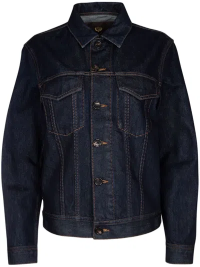 Loro Piana Tulus Cotton & Silk Denim Jacket In Blue
