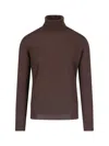 Loro Piana Dolcevita Slim-fit Cashmere, Virgin Wool And Silk-blend Rollneck Sweater In Chocolate Noire