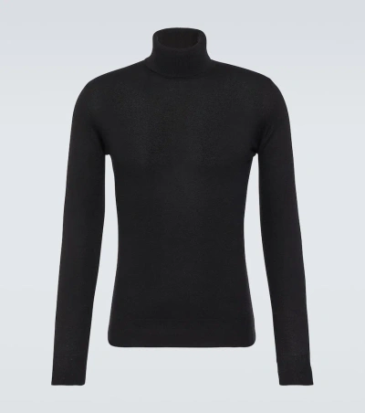 Loro Piana Turtleneck Cashmere Sweater In Black
