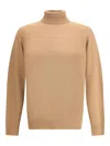 Loro Piana Classic Baby Cashmere Turtleneck Sweater In Gold