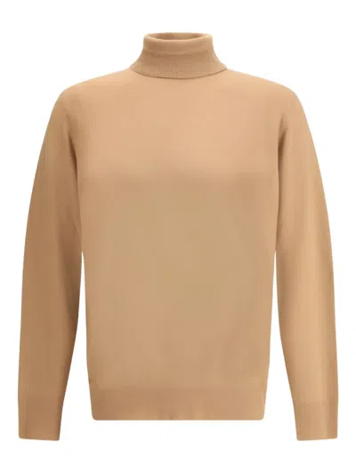 LORO PIANA TURTLENECK RIBBED-CUFF SWEATER