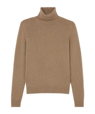 Loro Piana Turtleneck Sweater In Brown