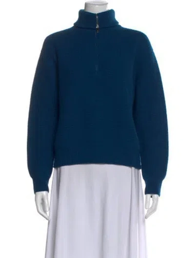 Pre-owned Loro Piana Turtleneck Sweater Cashmere Sweater In Blue