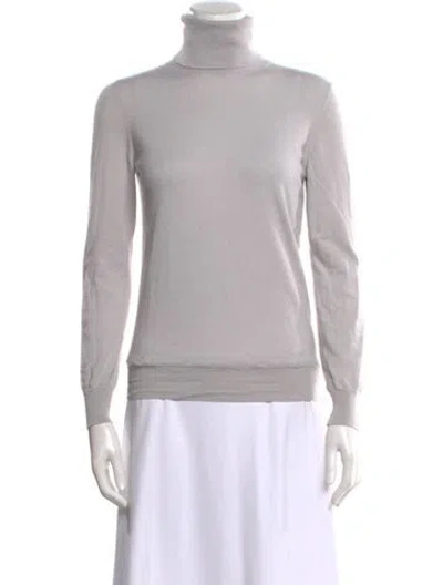 Pre-owned Loro Piana Turtleneck Sweater In Gray