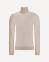 Loro Piana Ribbed Turtleneck Sweater In White