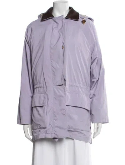 Pre-owned Loro Piana Twenty K Storm System 'horsey' Nylon In Purple