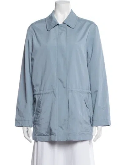 Pre-owned Loro Piana Twenty K Storm System Nylon Jacket In Blue