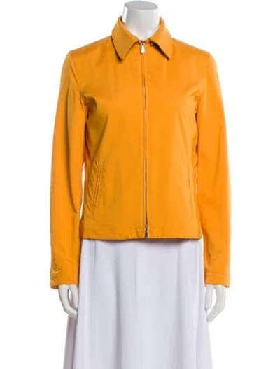 Pre-owned Loro Piana Twenty K Storm System Nylon Jacket In Orange