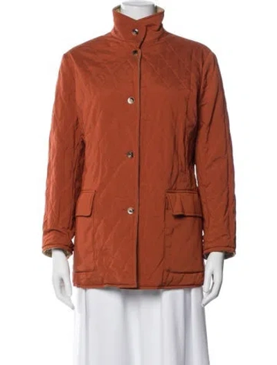 Pre-owned Loro Piana Twenty K Storm System Nylon Jacket In Orange