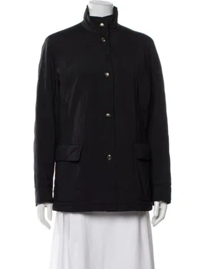 Pre-owned Loro Piana Twenty K Storm System Nylon Utility Jacket In Black
