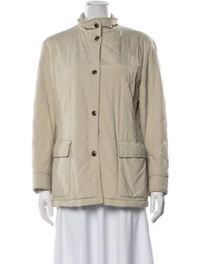 Pre-owned Loro Piana Twenty K Storm System Nylon Utility Jacket In Neutral