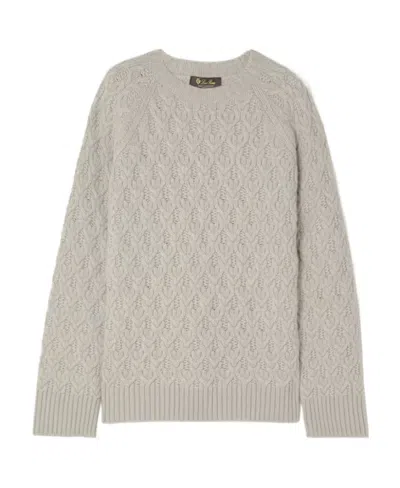 Loro Piana Twisted Knitted Sweater In Nude