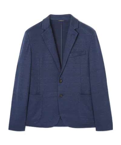 Loro Piana Two-button Patch-pocket Jacket In Blue