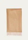 Loro Piana Two-tone Cashmere Stole In C03w Light Tannut