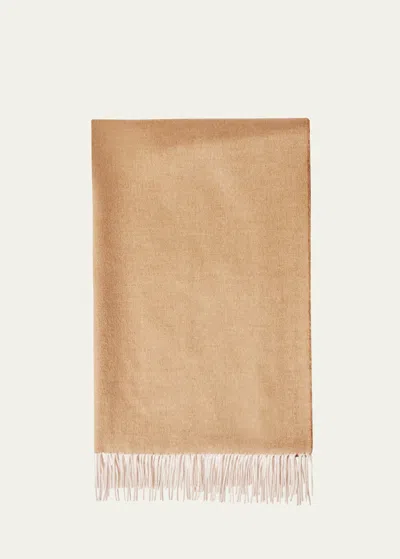 Loro Piana Two-tone Cashmere Stole In C03w Light Tannut