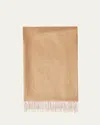Loro Piana Two-tone Cashmere Stole In C03w Light Tannutmeg See