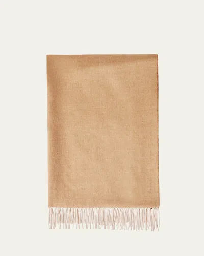 Loro Piana Two-tone Cashmere Stole In C03w Light Tannutmeg See