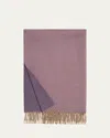 Loro Piana Two-tone Cashmere Stole In Purple