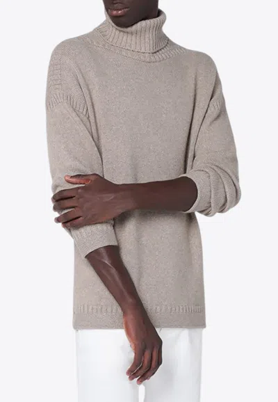 LORO PIANA TYNE KNITTED CASHMERE TURTLENECK SWEATER