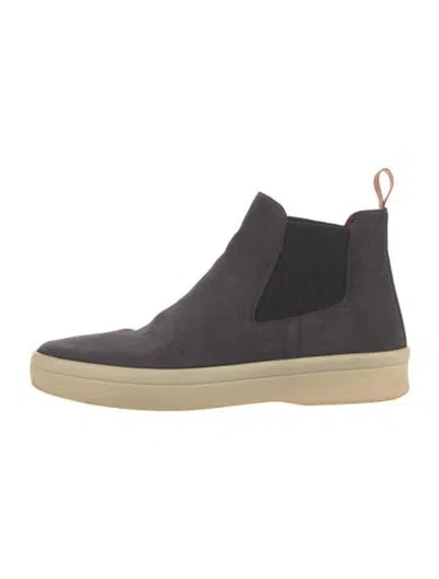 Pre-owned Loro Piana Ultimate Walk Suede Chelsea Boots In Gray