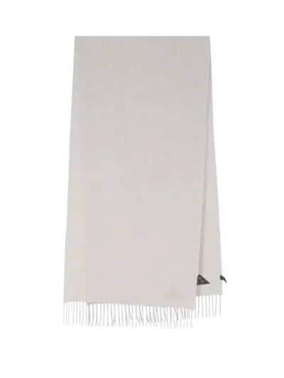 Loro Piana Large Scarf "unita" In Gray