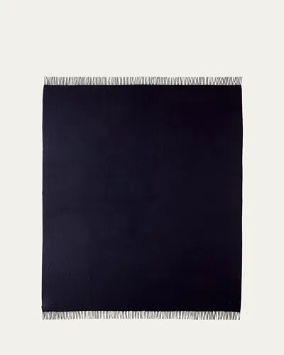 Loro Piana Unito Blanket, 59" X 79" In Blue Navy