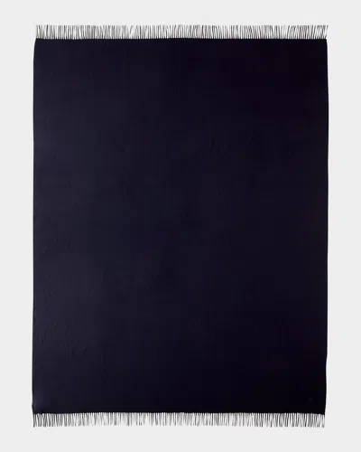 Loro Piana Unito Blanket, 59" X 79" In Blue Navy