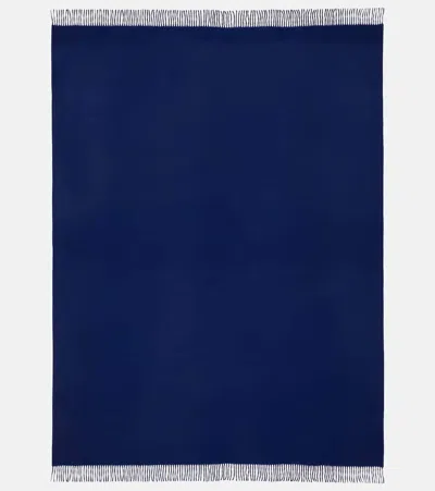 Loro Piana Unito Cashmere Blanket In Blue