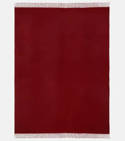 Loro Piana Unito Cashmere Blanket In Red