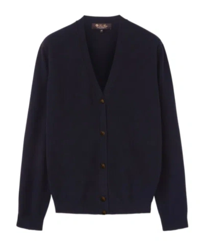 Loro Piana V-neck Button-up Cardigan In Black