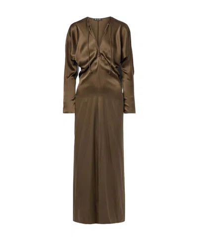 Loro Piana V-neck Long-sleeved Dress