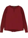 Loro Piana V-neck Silk Blouse In Red