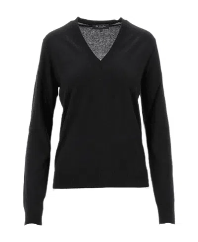 Loro Piana V-neck Sweater In Black