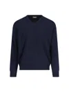 Loro Piana V-neck Sweater In Blue