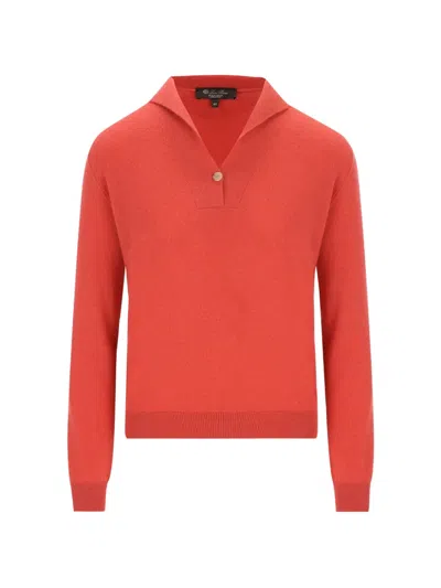 Loro Piana Long-sleeved Pullover In Red