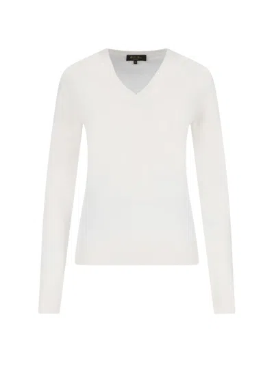 Loro Piana V-neck Sweater In White