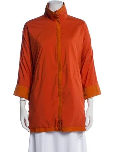 Pre-owned Loro Piana Vail Windstorm Reversible Jacket In Orange