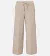 Loro Piana Valduggia Cropped Cashmere Pants In Beige