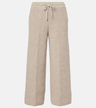 Loro Piana Valduggia Cropped Cashmere Pants In Beige