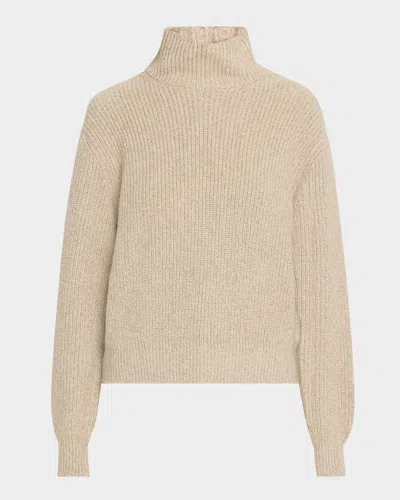 Loro Piana Valduggia Turtleneck Cashmere Sweater In Garden Sand