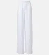 Loro Piana Valerio High-rise Linen Wide-leg Pants In White