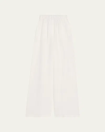 Loro Piana Valerio Linen Straight-leg Sunny Trousers In White