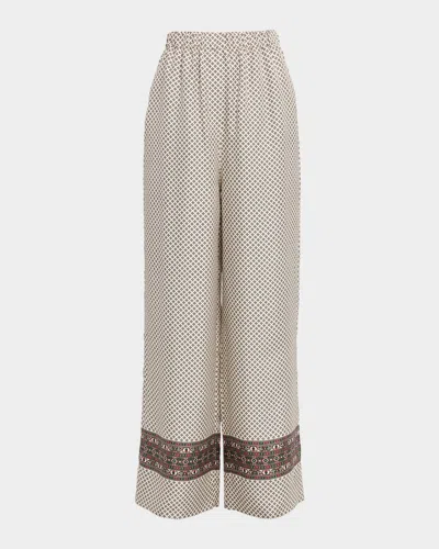 LORO PIANA VALERIO SILK STRAIGHT-LEG PULL-ON TROUSERS
