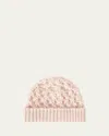 Loro Piana Valle Cable Knit Cashmere Beanie In Boreal Green