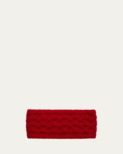 Loro Piana Valle Cashmere Headband In Candy Apple Red