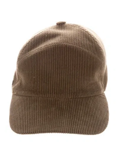 Pre-owned Loro Piana Velvet Baseball Hat In Brown